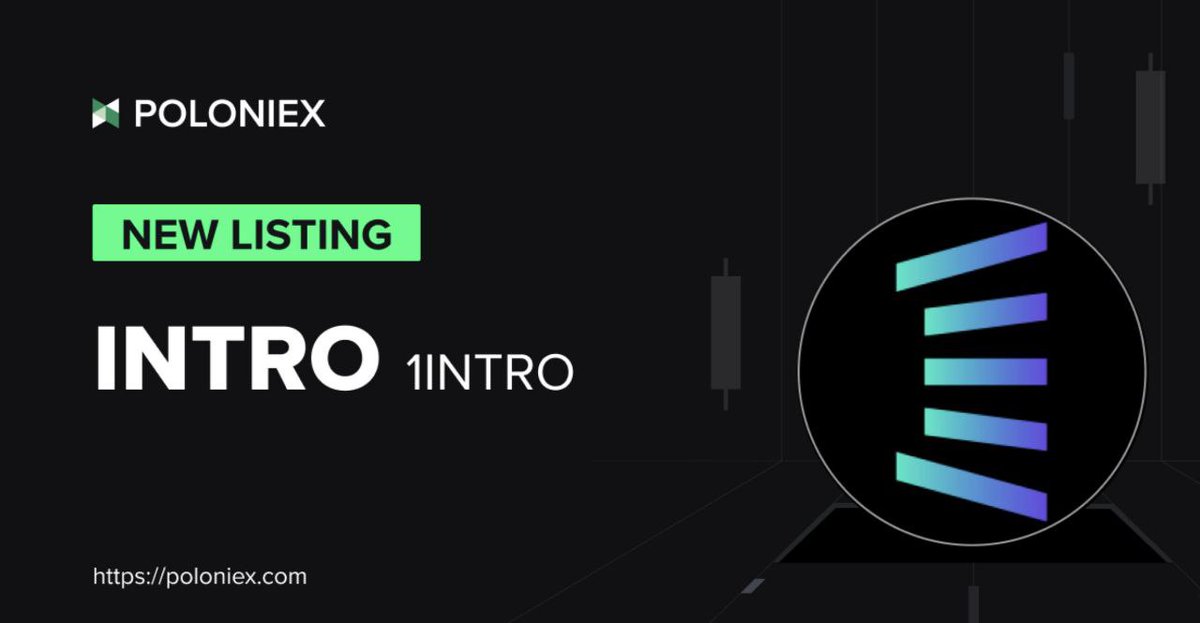 🚀 Poloniex New Listing $INTRO @1intro ✅ Deposit & Full trading enable on April 17th, time to be announced later Details: support.poloniex.com/hc/en-us/artic…