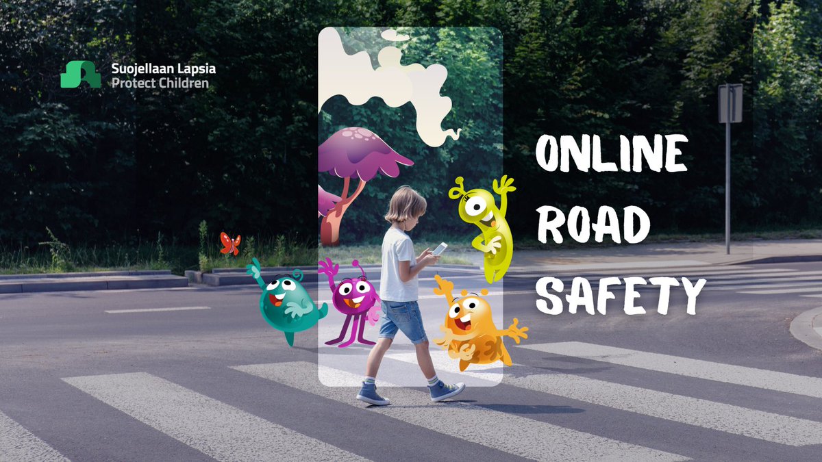 📲Our #prevention efforts include educating children on how to stay safe, including in online environments! Our Online Road Safety campaign and materials aim to prevent #CSAE and strengthen children’s safety and emotion regulation skills. 🔗suojellaanlapsia.fi/en/turvallises… #CAPMonth