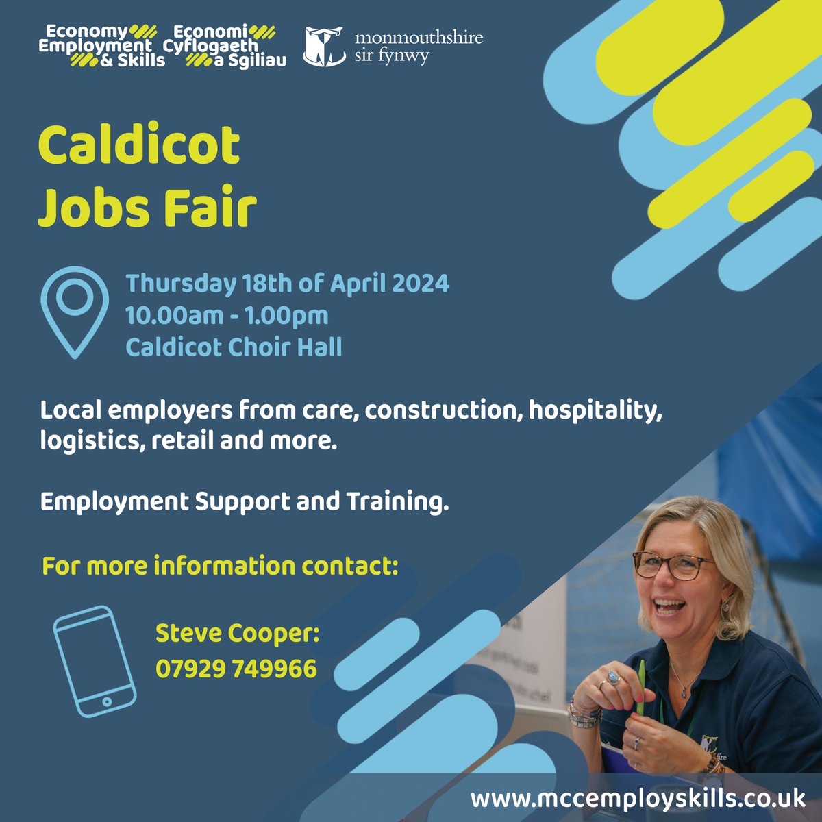 📢𝐓𝐡𝐢𝐬 𝐰𝐞𝐞𝐤 - 𝐝𝐨𝐧'𝐭 𝐦𝐢𝐬𝐬 𝐨𝐮𝐭!📢

Come along to #caldicot Jobs Fair to meet local employers from care, construction, hospitality, logistics and more. 

See poster below for more information.

#employment #jobsfair #JobFair2024 #Monmouthshire