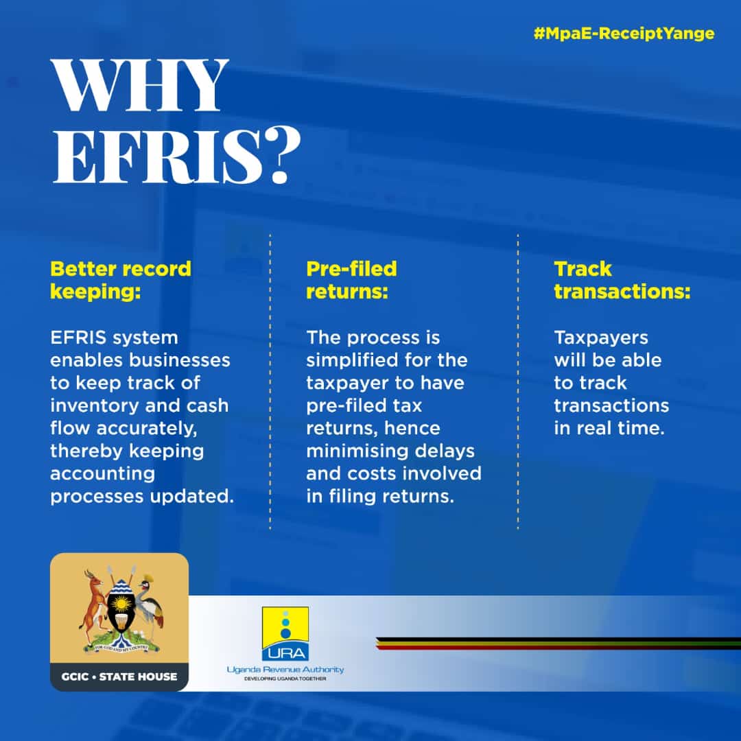#EFRIS IS NOT A TAX; it's a streamlined system designed to facilitate long-term business operations. While it may initially appear burdensome to entrepreneurs, its significance lies in its capacity to ultimately reduce business costs by optimizing profitability. This essential