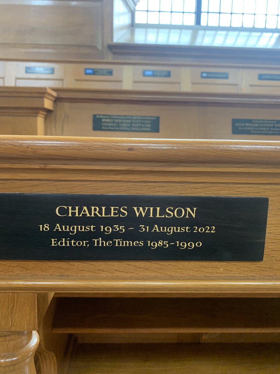 @stbrideschurch I like to visit Charlie’s seat at the journalists church when I’m in London ❤️