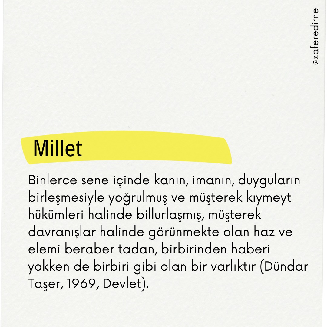 Zafer Sözlük: ''Millet''
@zaferpartisi @umitozdag @serkanhankonak
#edirne #zafer #zaferpartisi #zafersözlük #millet