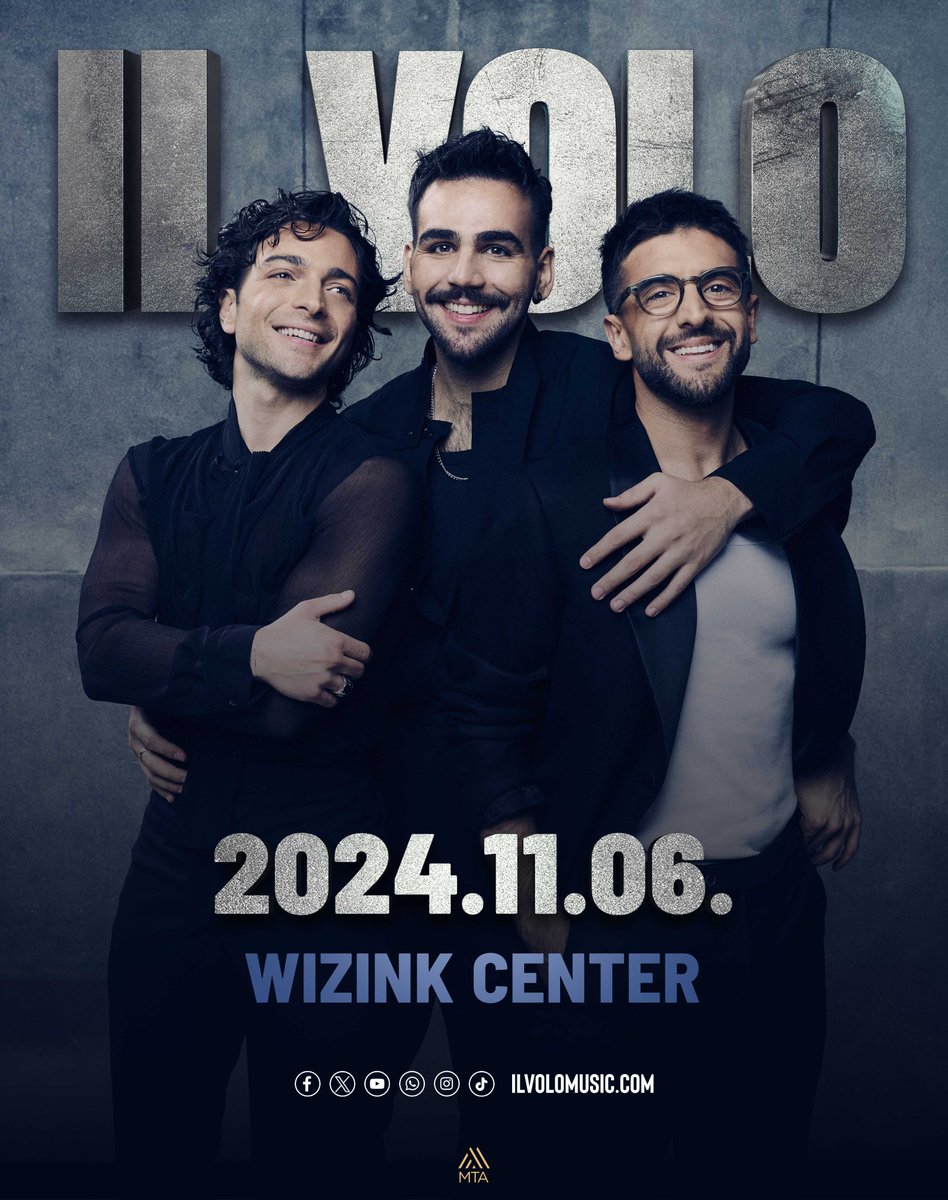 IL VOLO - WORLD TOUR 2024. NEW DATE ADDED. #ILVOLOLiveinConcert2024 🌟 november 6, 2024 - WiZink Center, MADRID 🎫 General sale: April 17, 2.00pm