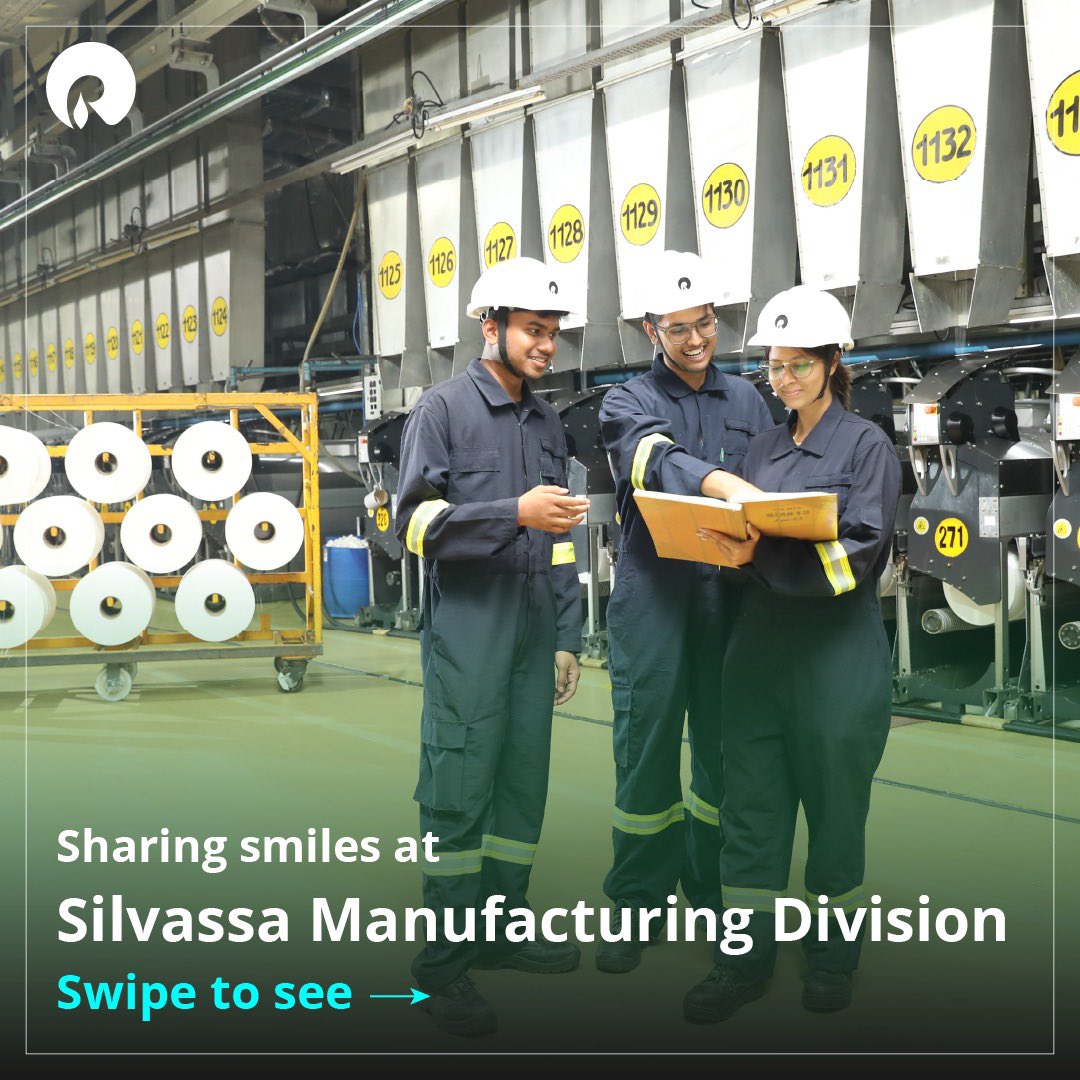 Shared smiles create chemistry. At Silvassa Manufacturing Division, we're building bonds that fuel our success!

#RPlaces #RPeople #SMD #RILWayofLife #WorldofReliance