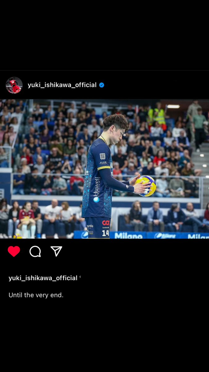 yuki_ishikawa_official: “Until the very end” 

🥺🥺🥺