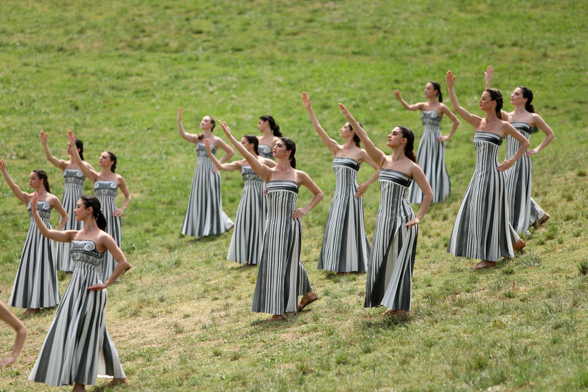 The #Olympic torch embarked on Tuesday on its grand journey from Ancient Olympia, after the conclusion of the flame lighting ceremony, for the @Paris2024 Olympic Games. Read more: amna.gr/en/article/812… Source: @amna_newseng