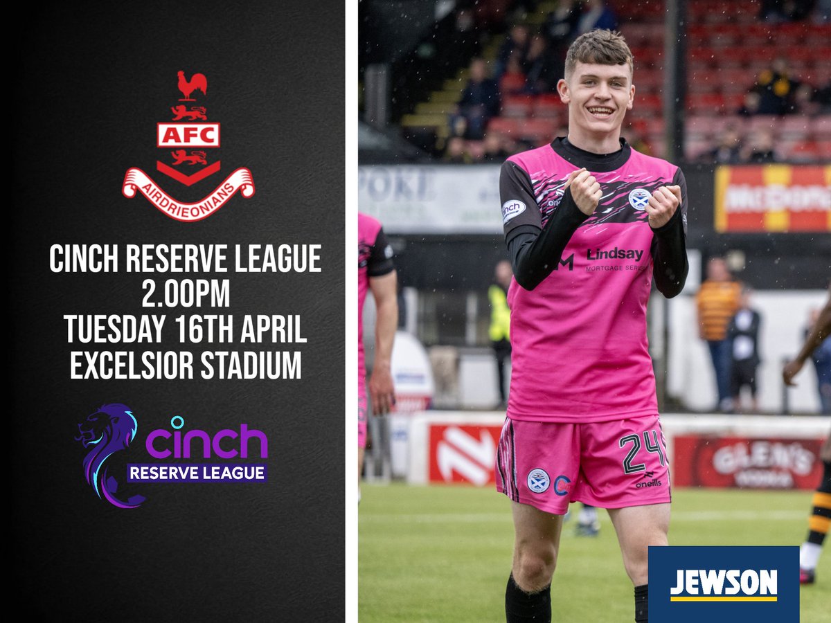 Our Reserves are in action for the last time this season as they travel to the Excelsior Stadium this afternoon to face @AirdrieoniansFC in the Reserve League. 🕑2pm kick-off #WeAreUnited