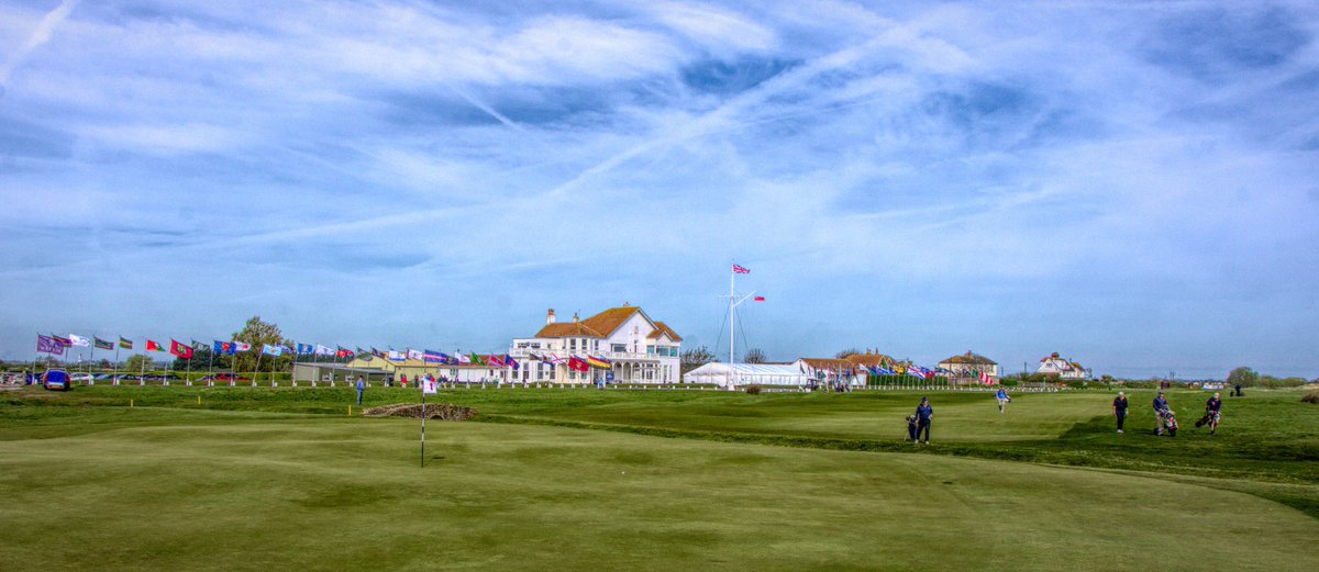 RCPgolfclub's tweet photo. Reflecting on a fantastic week hosting The Halford Hewitt. The flags of each of the 64 schools were raised to mark the Centenary of the championship. https://t.co/b8F5vBWcKC