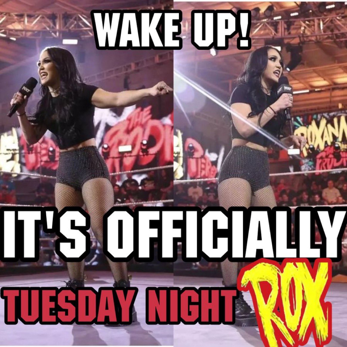 SHOWTIMEEEE @roxanne_wwe 😈😍 In your world, with your title, inside your arena 🔥🔥