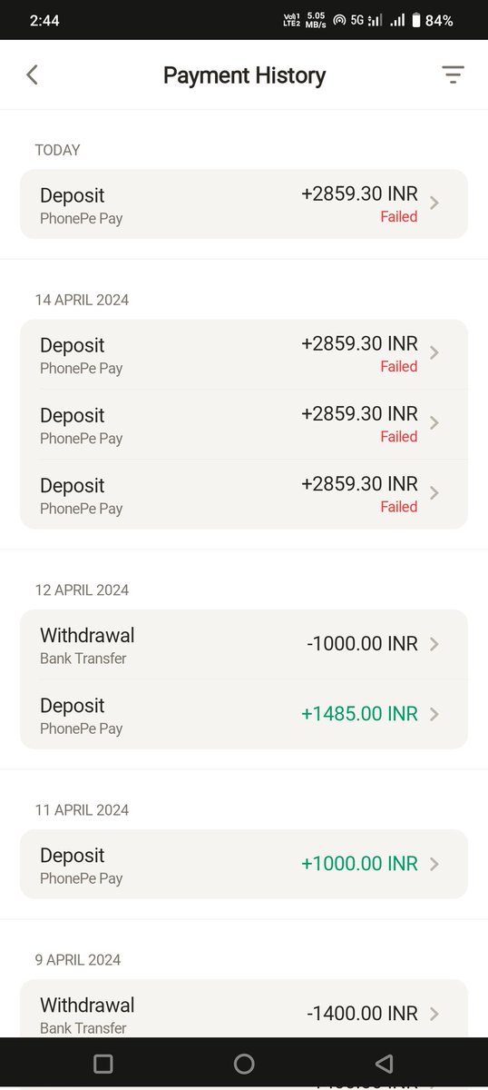 ABHISHARV100's tweet photo. 14 April ko deposit kiya tha abhi tak mera payment add nahi huwa hai ab deposit history me dekh rahe hai to payment failed dikha rha hai maine phone pay ke madhyam se payment add kar rahe the kripya meri samasya ka hal kare
@ParimatchIndia @ParimatchUK https://t.co/DO5JXEcD4e