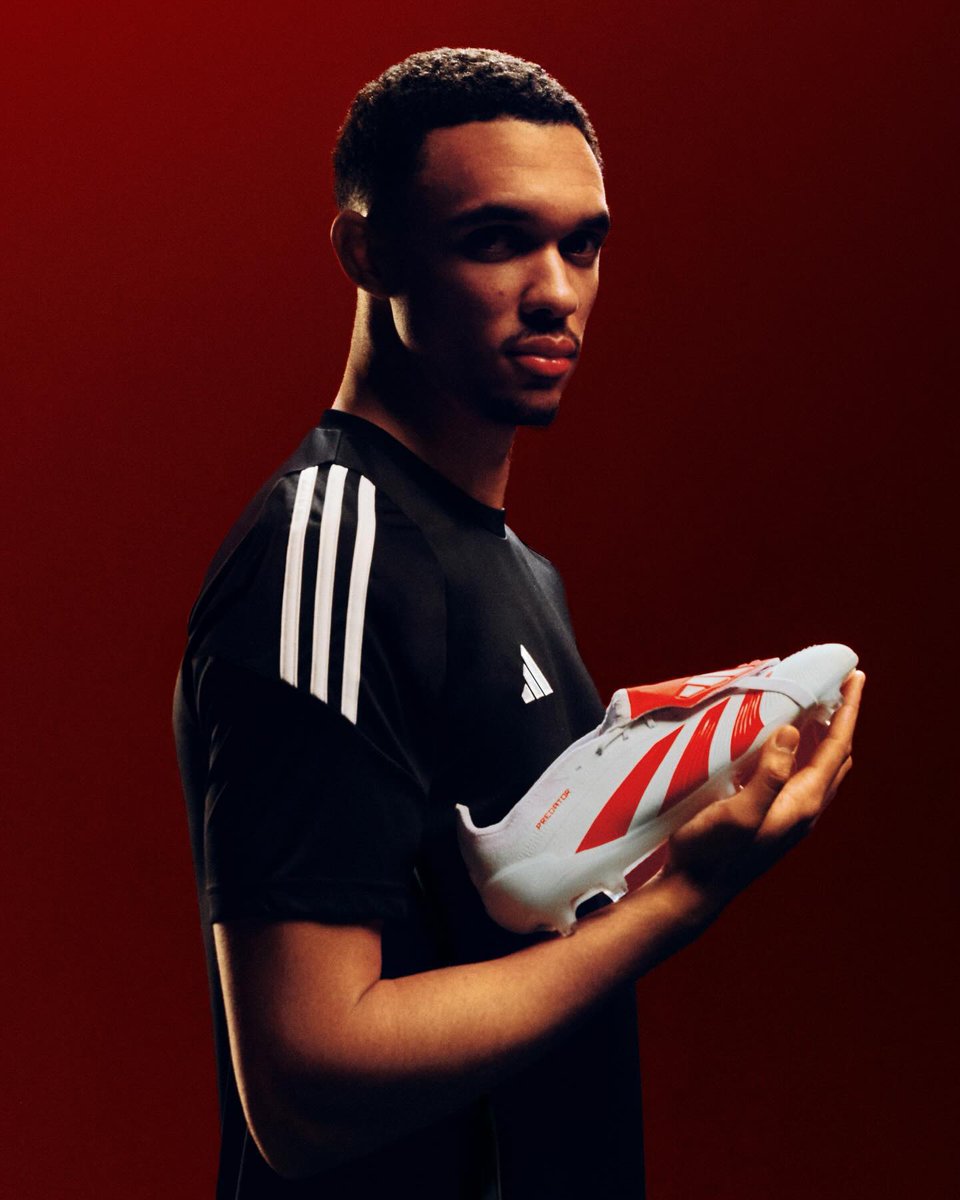 Our kingdom for the brand new white @adidasfootball Trent Alexander-Arnold Predator Pure Strike 24s. Inspired by the colours worn by Trent’s heroes. There’ll be a special event in Liverpool for fans to win a pair, and it launches today. Look at that red tongue and weep.