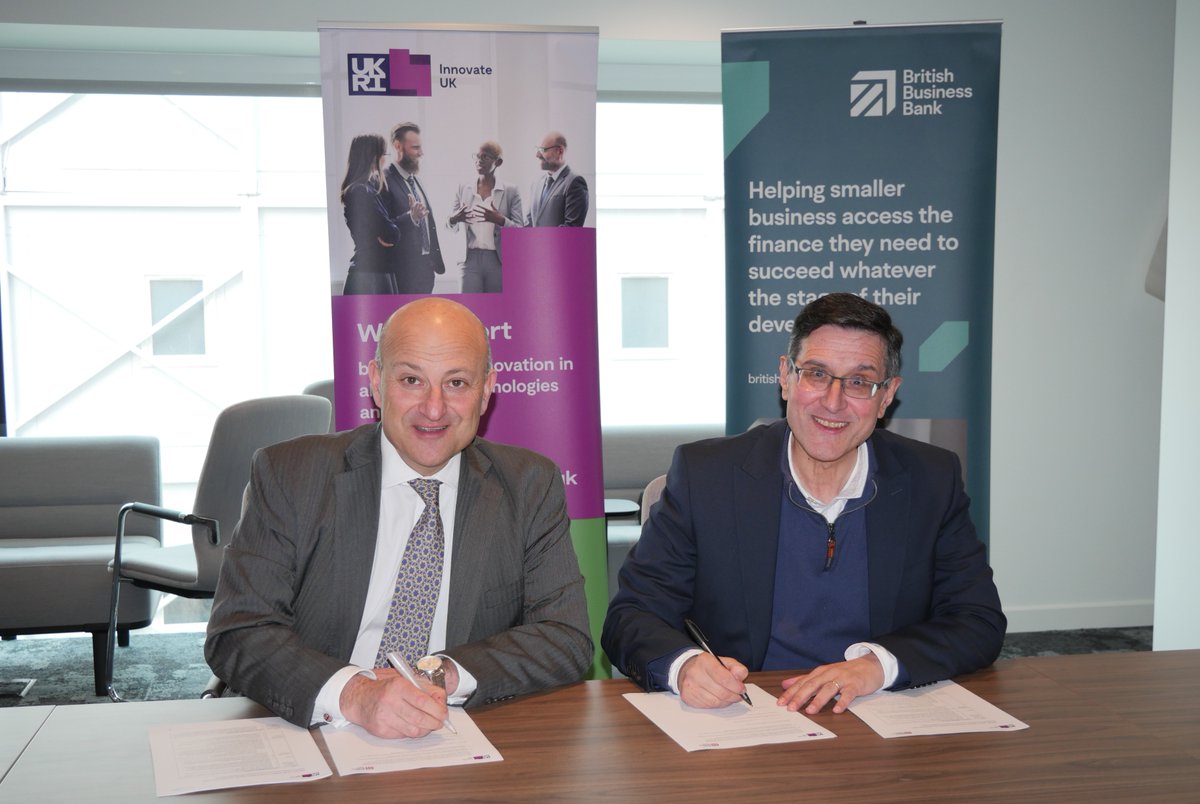 British Business Bank (@britishbbank) on Twitter photo 📣 We’ve signed a Memorandum of Understanding with <a href="/innovateuk/">Innovate UK</a>.
With our shared commitment to supporting UK businesses, we will work together to back innovation and accelerate opportunities for cutting-edge businesses.
Find out more here: bit.ly/3WiKaVd 📣 We’ve signed a Memorandum of Understanding with <a href="/innovateuk/">Innovate UK</a>.
With our shared commitment to supporting UK businesses, we will work together to back innovation and accelerate opportunities for cutting-edge businesses.
Find out more here: bit.ly/3WiKaVd