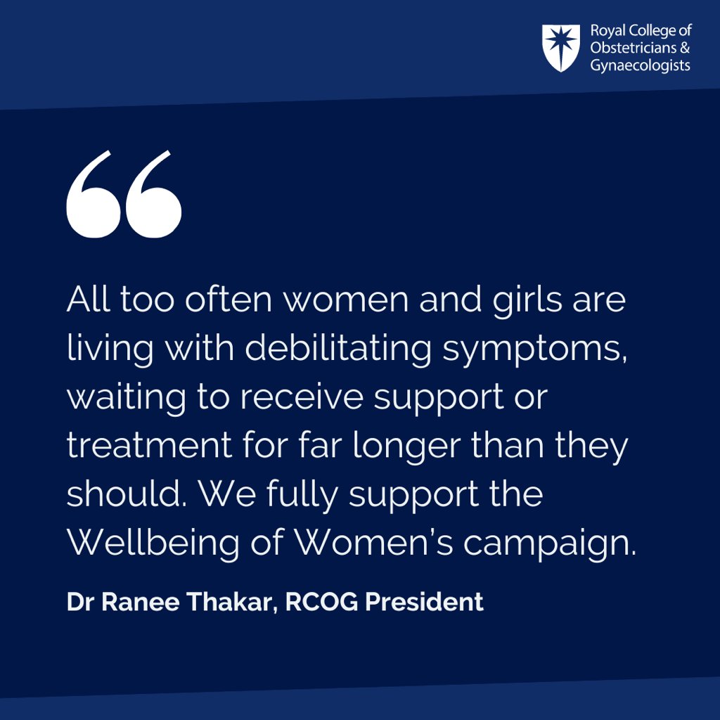 For too long, period pain and heavy bleeding have been dismissed. The RCOG supports @WellbeingofWmen's #JustAPeriod campaign to improve access to high quality information about periods, gynaecological conditions and their symptoms. (1/2)