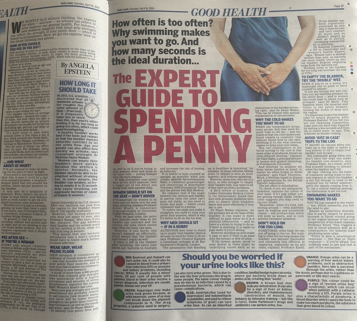 In today’s Daily Mail and ⁦@DailyMailUK⁩ my piece on how to look after your water works #health