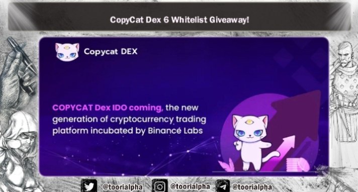 xbtgreat's tweet photo. CopyCat - Giveaway for Whitelist

🎁 Two fortunate winners will receive special prizes if they are added to the Copycat Dex IDO whitelist. Don't pass up this opportunity to receive special bonuses and early access! 💪🎉

💥 Visit https://t.co/LxG2RmnbA1 to access it. https://t.co/45PAcVWQx8