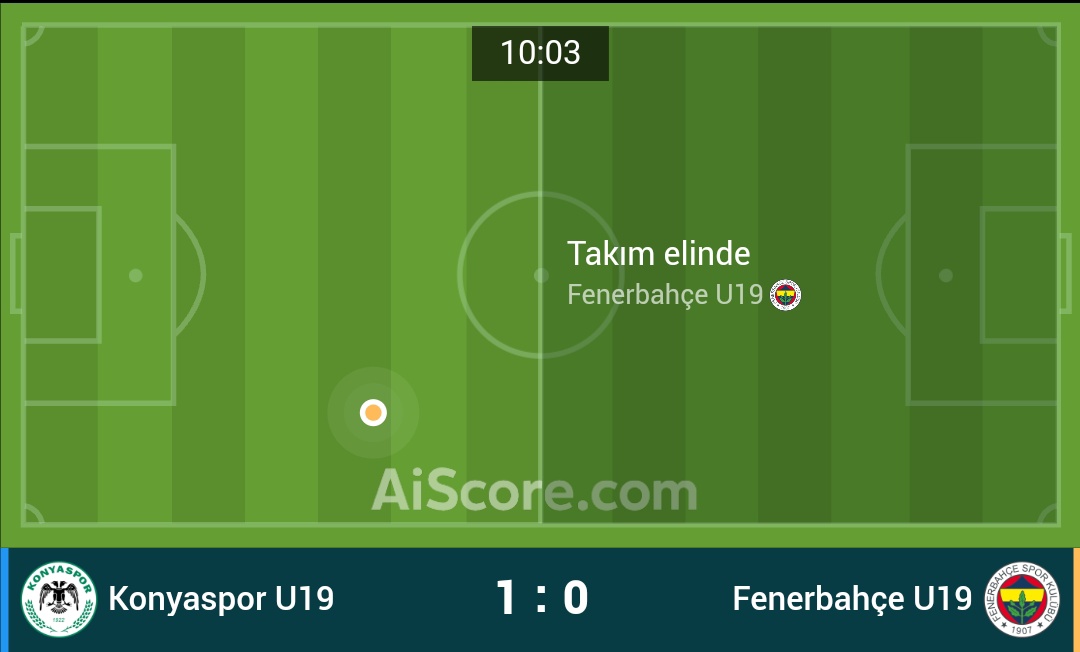 U19 Ligi| Konyaspor: 1 Fenerbahçe: 0 Dakika: 10