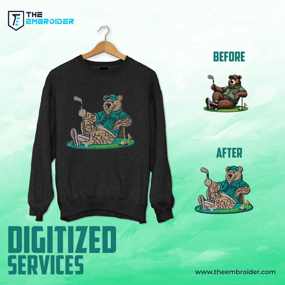 We design digitized logos that are engineered to withstand the test of time, maintaining their sharpness and clarity even after countless washes and wear.

theembroider.com
Contact: +1 972-853-8681

#theembroider #vectorizedlogo #digitalwork #digitalizedlogo #logodesigns