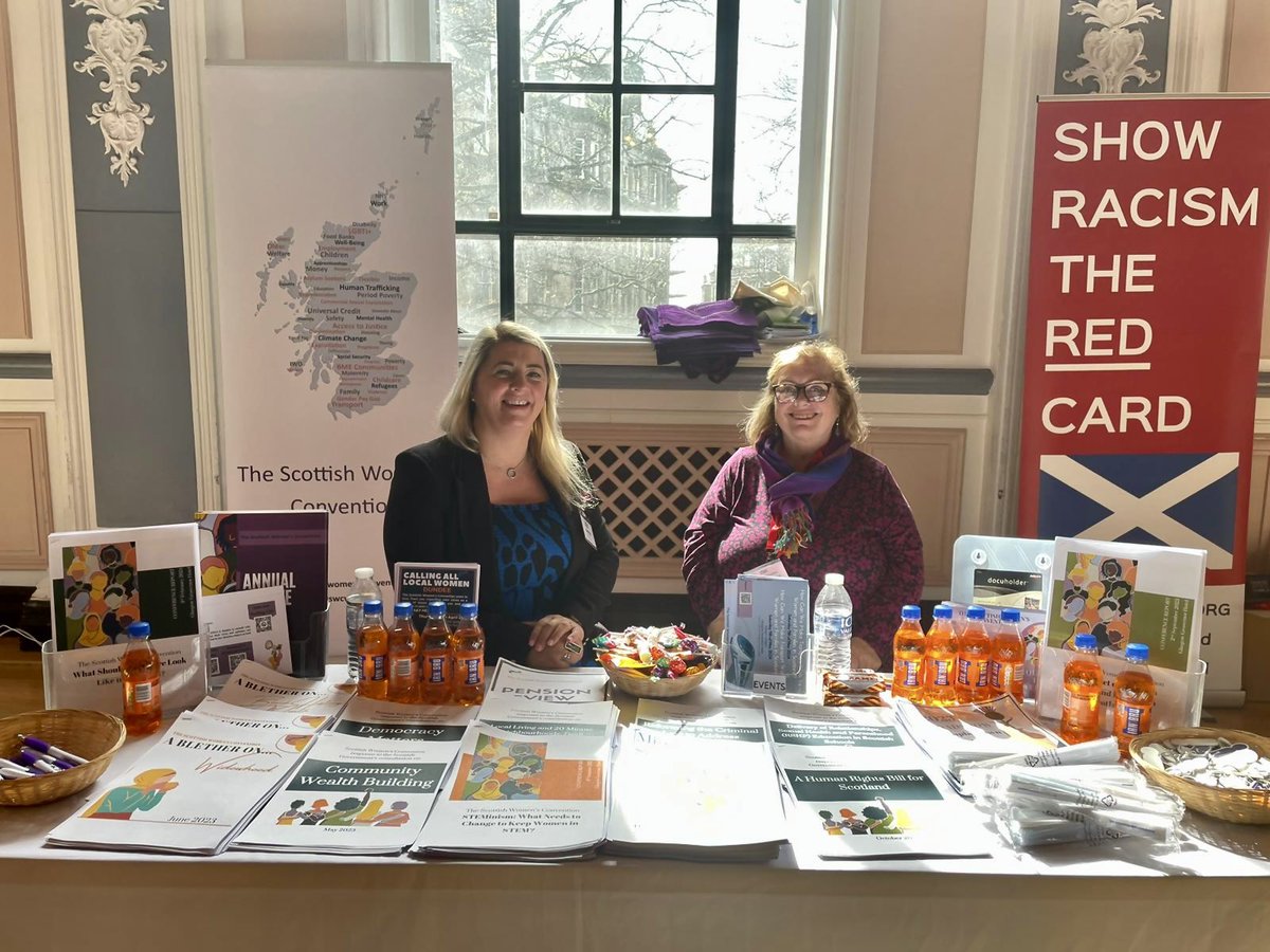 Day 2 at the STUC Annual Congress. Come by and catch up on our recent work with Agnes our SWC Chair and manager Susan 👋🏼 P.s There is also SWC goodies for you all! ☺️ #STUC24