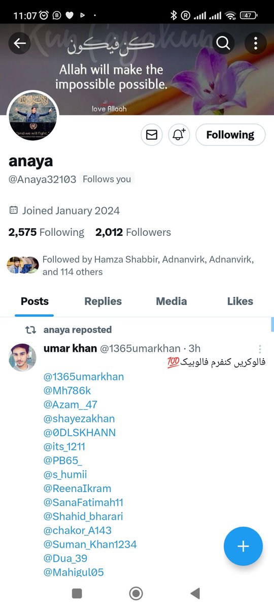 Congratulations to @Anaya32103 For 2k follower's complete 💯 Always be happy 😊 Best of luck May Allah bless you ever and you have more respect and success Ameen 🙌🥀💖 please follow him get follow back 💯