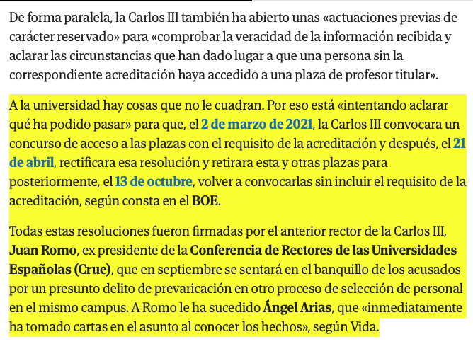 OIntegridadEsp's tweet photo. - 2 de marzo, se convoca concurso de acceso a las plazas con el requisito de la acreditación
- 21 de abril, rectifica y retiran plazas
- 13 de octubre, convoca sin incluir el requisito de la acreditación.
https://t.co/1Cj0amhnDj
https://t.co/MQCndGqNsr
https://t.co/zqVb2Hox9z https://t.co/BOthRHD78C