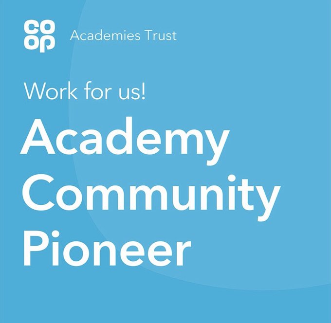 We are looking for Community Pioneers, working 1 day a week in schools in Birkenhead, Bebington and Bromborough, Wirral. Read more here and please share if you know anyone who would be interested: coopacademies.co.uk/page/?title=Ac…

#Wirraljobs
#Wirralvacancies