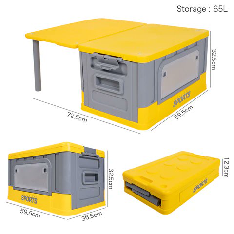 【再入荷】 <テーブル機能も付いた好配色の収納BOX > 存在感有るサイズで、折り畳みやスタッキングも可能な仕様。組み立てると大容量の収納BOXとなり、二重のフタを開くとテーブルとしても使用可能！ IB SPORTS 2WAY STORAGE BOX INTERBREED manhattanrecords.jp/IB+SPORTS+2WAY…