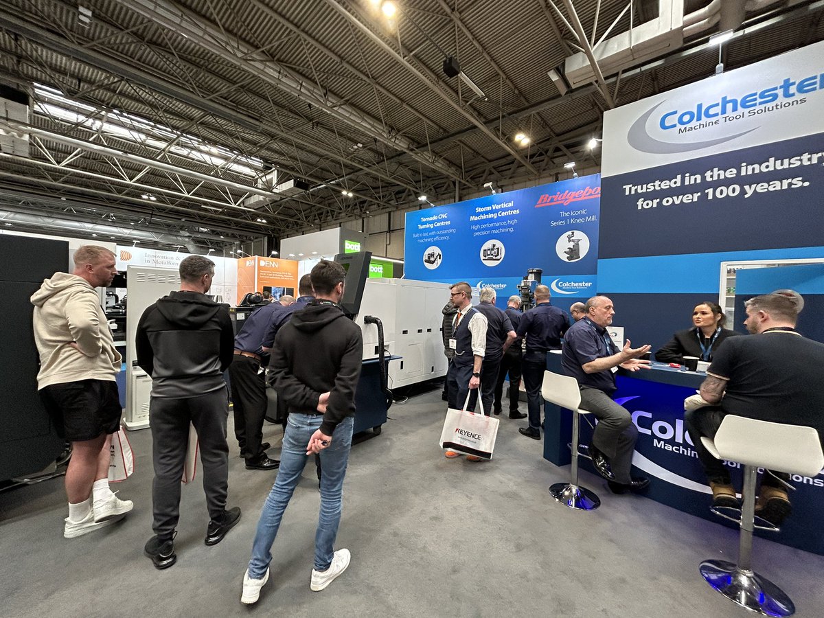 ColchesterMTS's tweet image. Great to have plenty of visitors to our stand on the first day of @MACHexhibition 👋
Day two is now underway, find us in Hall 6 at Stand 240 to see our varied range of machine tools and chat with our team!
#ColchesterMachineToolSolutions #ColchesterMachineTools #MACH #MACH2024