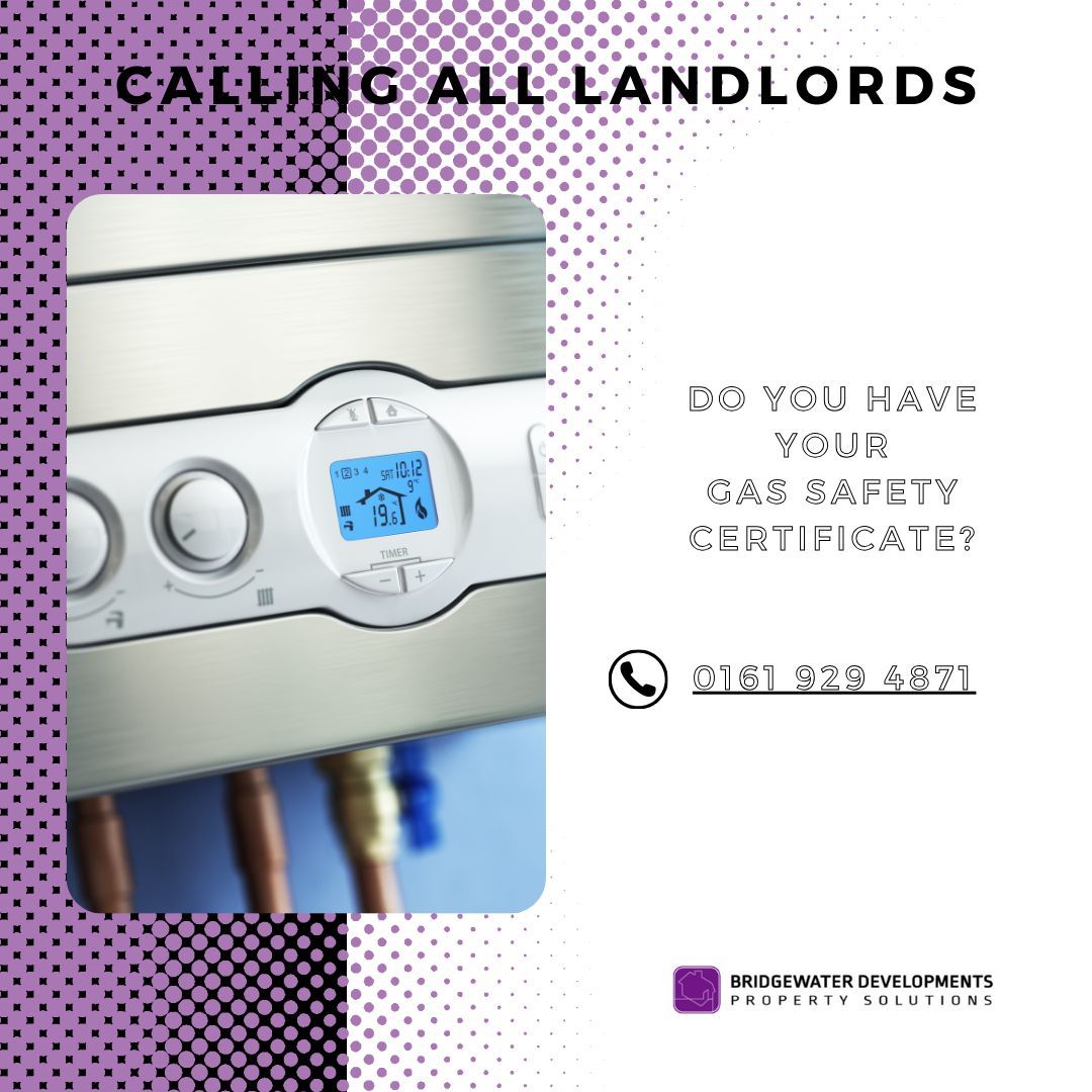Landlords, are you up-to-date with your Gas Safety responsibilities? 🔍🔥 It's not just good practice, it's a legal must!
Ensure your rental properties are compliant —book your inspection with Bridgewater Developments today!
📞 0161 929 4871 
#LandlordResponsibilities #GasSafety