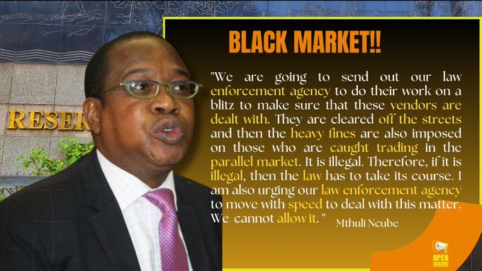 Prof Mthuli Ncube, Of all people, knows that law enforcement agencies won’t STOP/KILL/CRUSH the parallel market. Why is he defying the laws of DEMAND and SUPPLY as taught in Economic Principles 101?