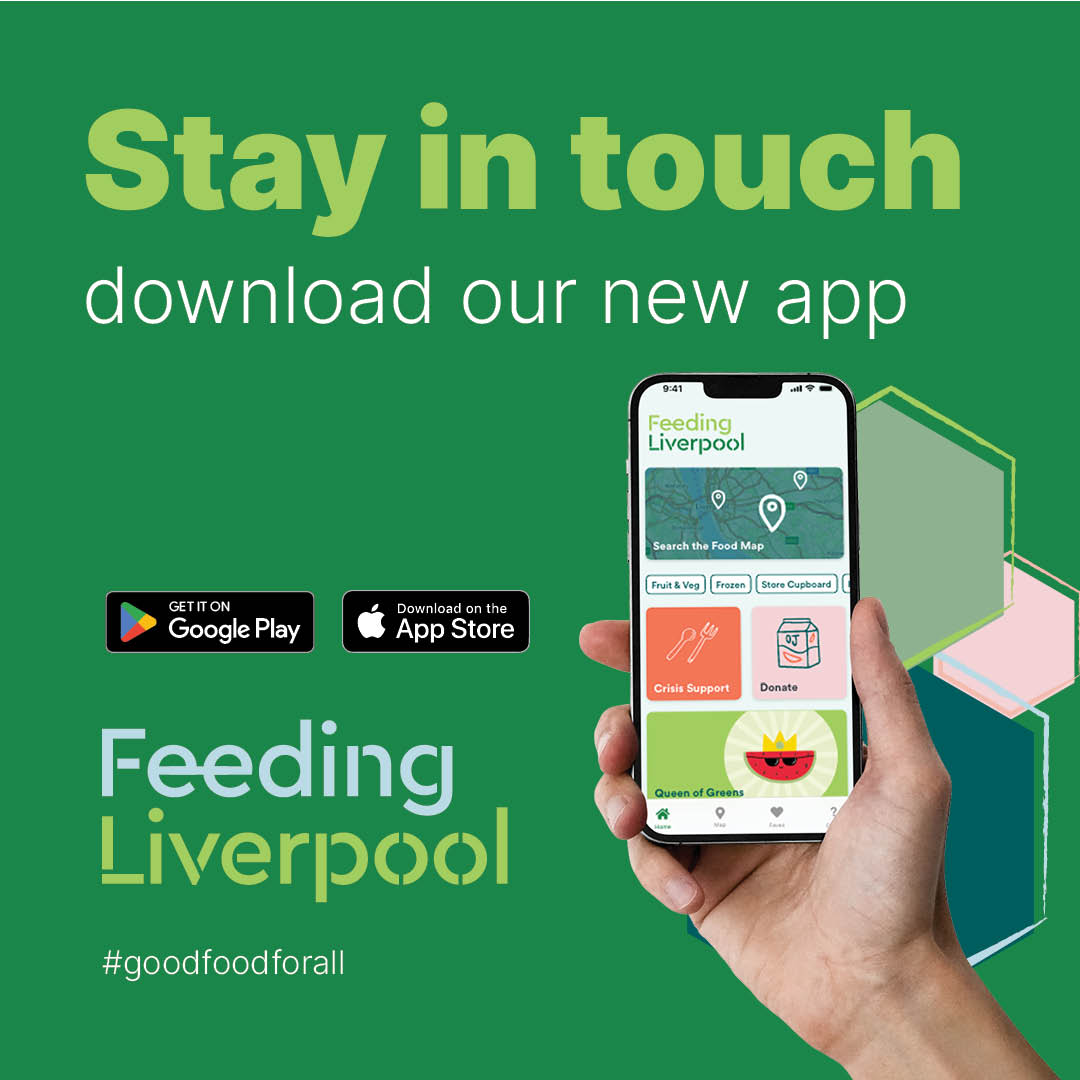 Exciting news... we have an app!📱 You can find: 🗺️CFS Map and @QueenGreensBus Map 🍎@NHSHealthyStart Info 🫶 Crisis Food Support 📰Sector News 💬@feedinglpool Events Click here to find out more and to download the app (Apple and Android) 👉feedingliverpool.org/the-feeding-li…