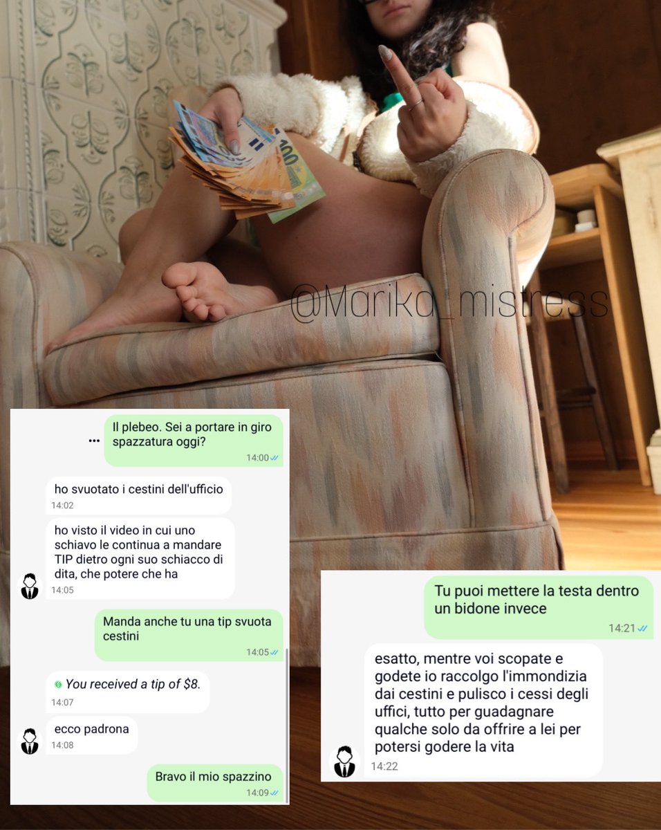 Fare findom con persone ricche non è divertente. 

Molto meglio svuotare il portafoglio a un mentecatto con la terza media che svuota cestini tutto il giorno

Meglio qualcuno che effettivamente mandando 50€ ti consegna tutta la sua giornata lavorativa 

50€ che poi sputtano in