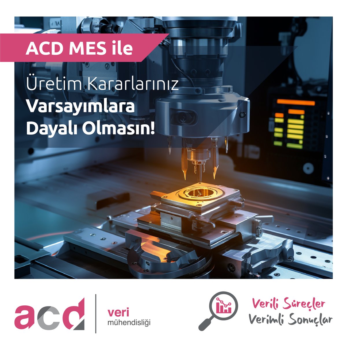 💡CNC makinelerinizin veri potansiyeline odaklanan ACD MES Teknolojileri ile işinizi zirveye taşıyın. 🤝 Vakit kaybetmeden doğru kararlarınızı verin, üretiminizi mükemmelleştirin! 🌍 acd.com.tr #mes #iot #industry40 #SmartFactories #GoodEngineeringLeague