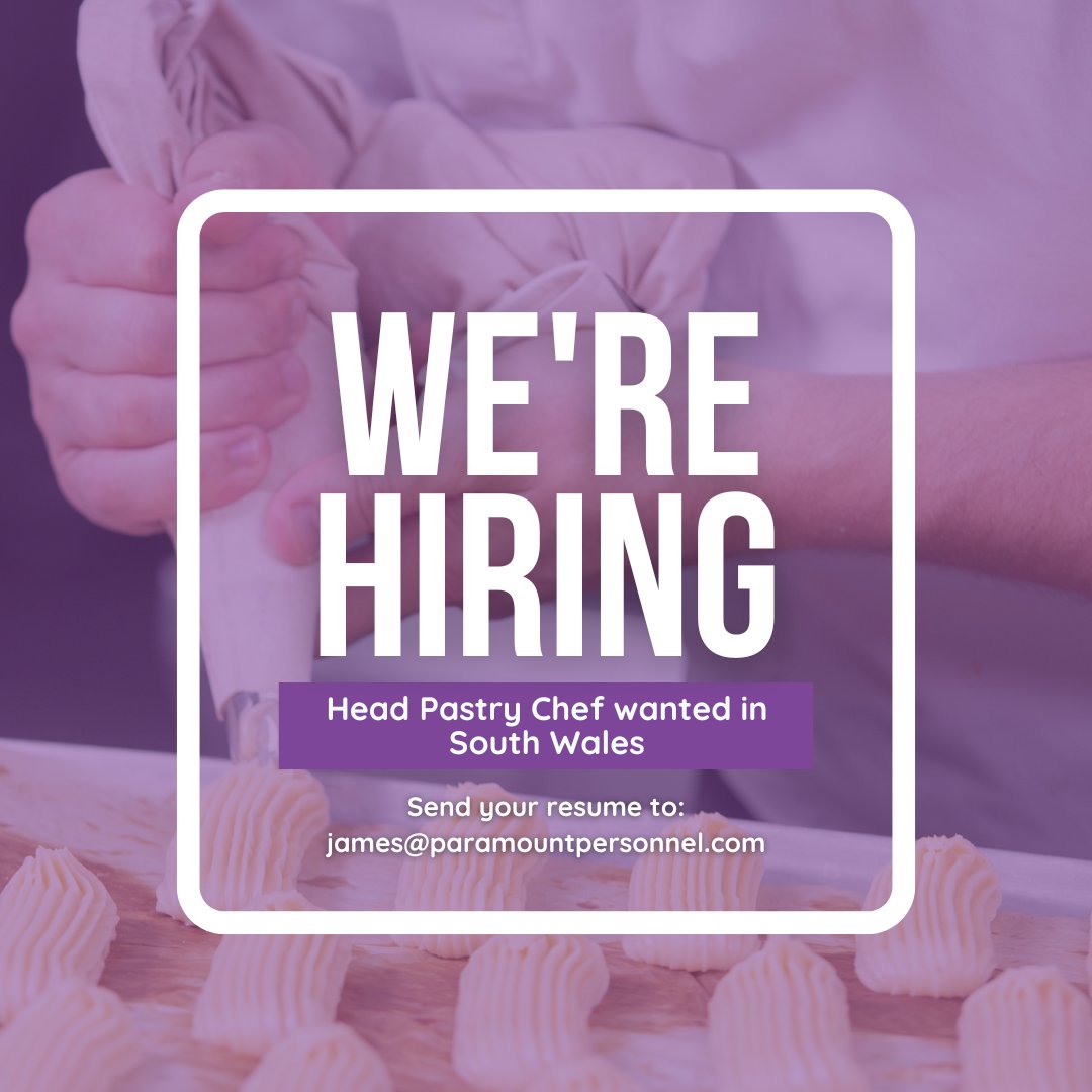 We are looking for a Head Pasty Chef to work in a Michelin Star restaurant on the Pembrokeshire coastline.

To find out more about his role visit our website today! Chefs this is not an opportunity you'll want to miss! 🍽

paramountpersonnel.com/vacancy/head-p…

#southwales #pastrychef