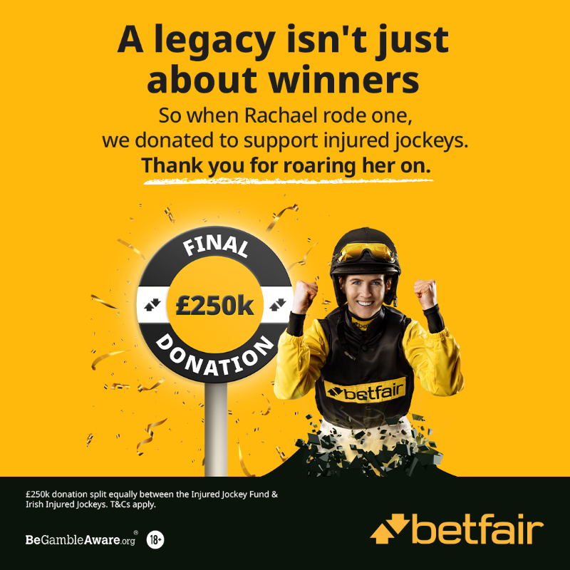 BetfairRacing's tweet photo. π¨ Β£250,000 raised by @rachaelblackmor and the #SerialWinnersFund
β¬οΈ Read all about this incredible initiative and where the money is going below!