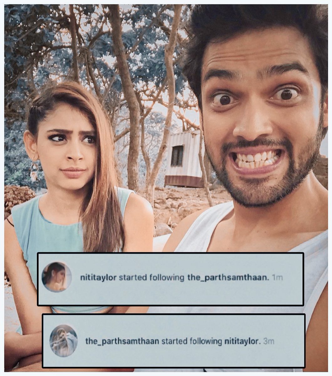 “HAPPY PaNi DAY” 😭💫❤️ Exactly 5 years ago they followed each other on Instagram, 2014 ka sapna pura hua 😩❤️ and from this day the bond has just grown stronger and beautiful. 2018 was the best era! Goofballs FL 🙌🏻 { #ParthSamthaan #NitiTaylor #MaNan #Kyy }