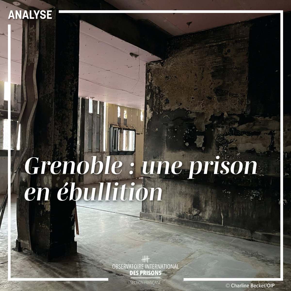 Si l’insalubrité et la surpopulation de la #prison de Grenoble-Varces sont régulièrement pointées du doigt, l’établissement, bâti en 1972, semble aujourd’hui en ébullition : incendies répétés, brimades et insultes racistes... oip.org/analyse/grenob…