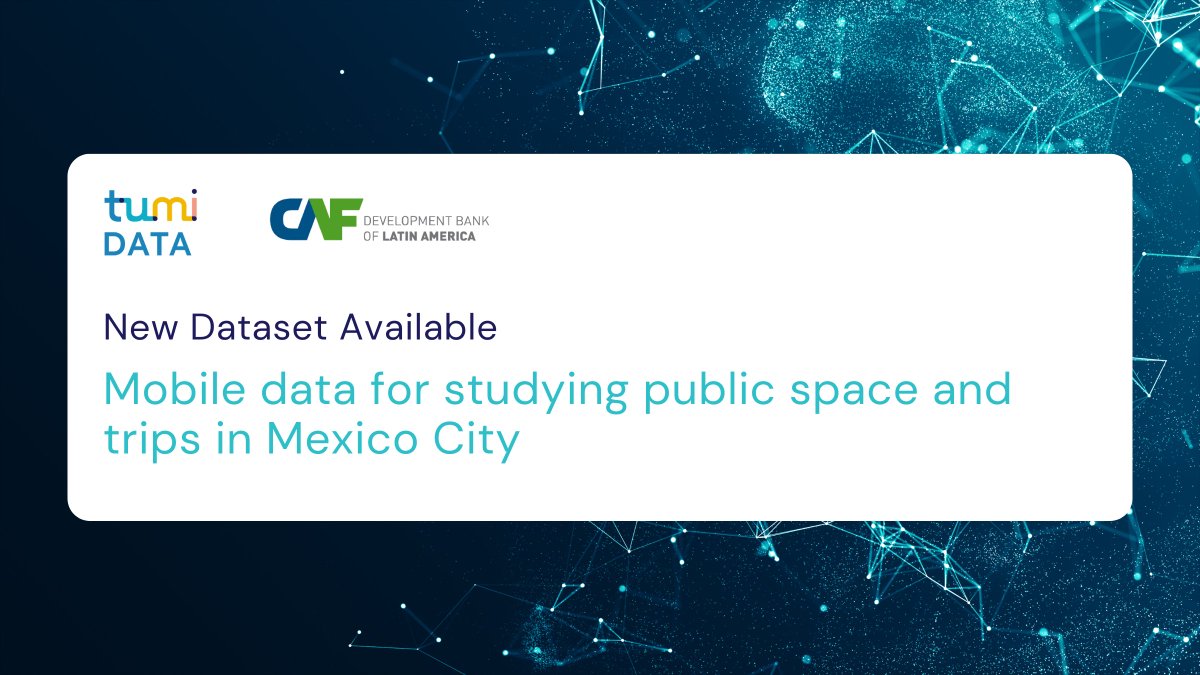 💡Out now: New dataset on the #TUMIDataHub: Mobility data reveals insights into Mexico City’s suburban mobility and public space use, aiding urban planning. #UrbanData #SmartCities@ @AgendaCAF Discover more at bit.ly/3vK2vj3 and bit.ly/4aNrrVO