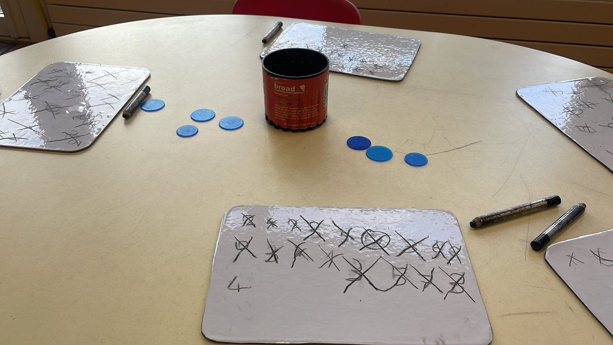 EcOrvalmat's tweet photo. Nous avons joué au jeu du gobelet. Il fallait trouver la quantité de jetons caché dans le gobelet. C’était pour travailler sur les décomposition du 5, du 6 et du 7. https://t.co/xUunrTylWS