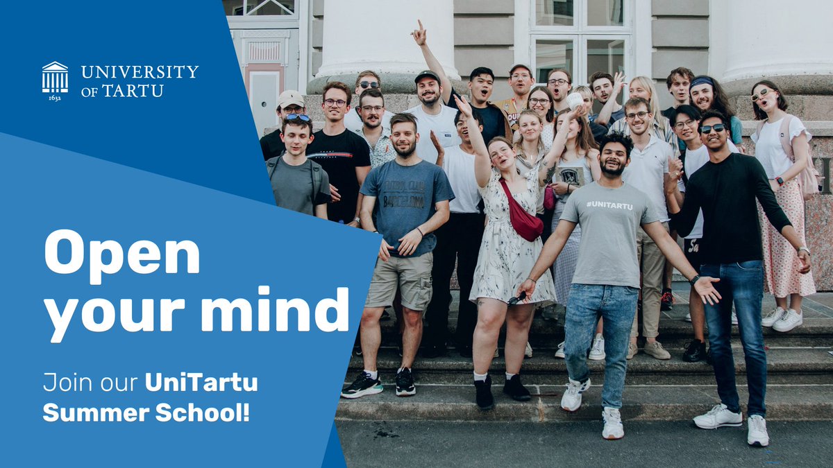 Apply for the UniTartu Summer School before the end of April! 🗓 Mark your calendars! The UniTartu Summer School takes place from 28 July to 11 August 2024. Read more 👉ut.ee/en/unitartu-su…