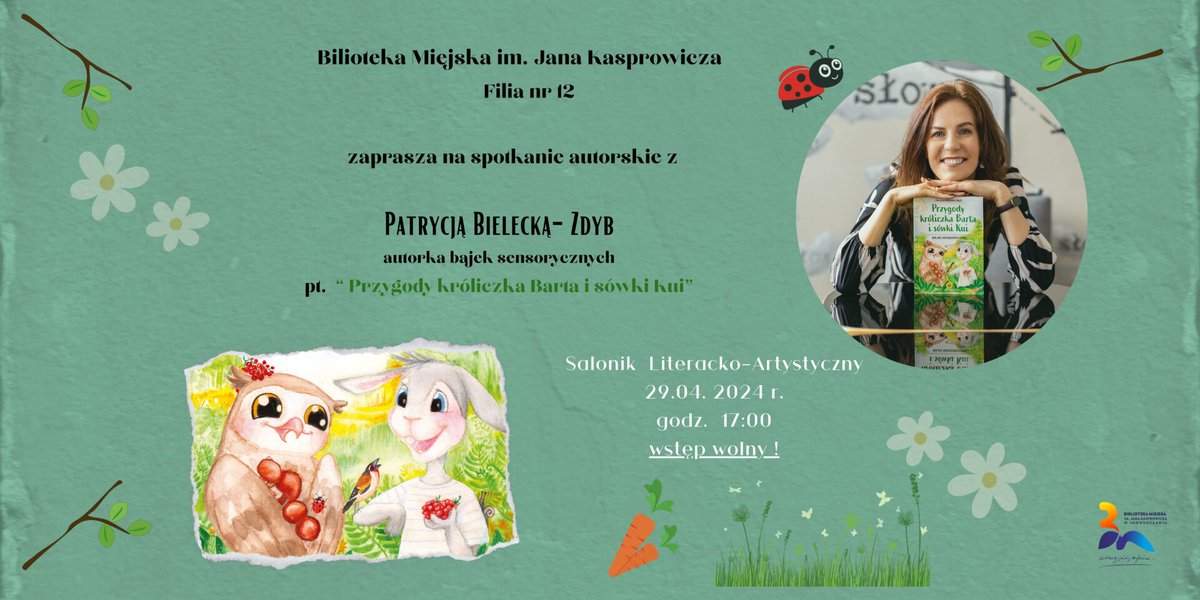 Patrycja Bielecką-Zdyb zaprezentuje bajki sensoryczne - #bmjkinowroclaw #inowroclaw #biblioteka - jan-kasprowicz.bmino.pl/patrycja-biele…