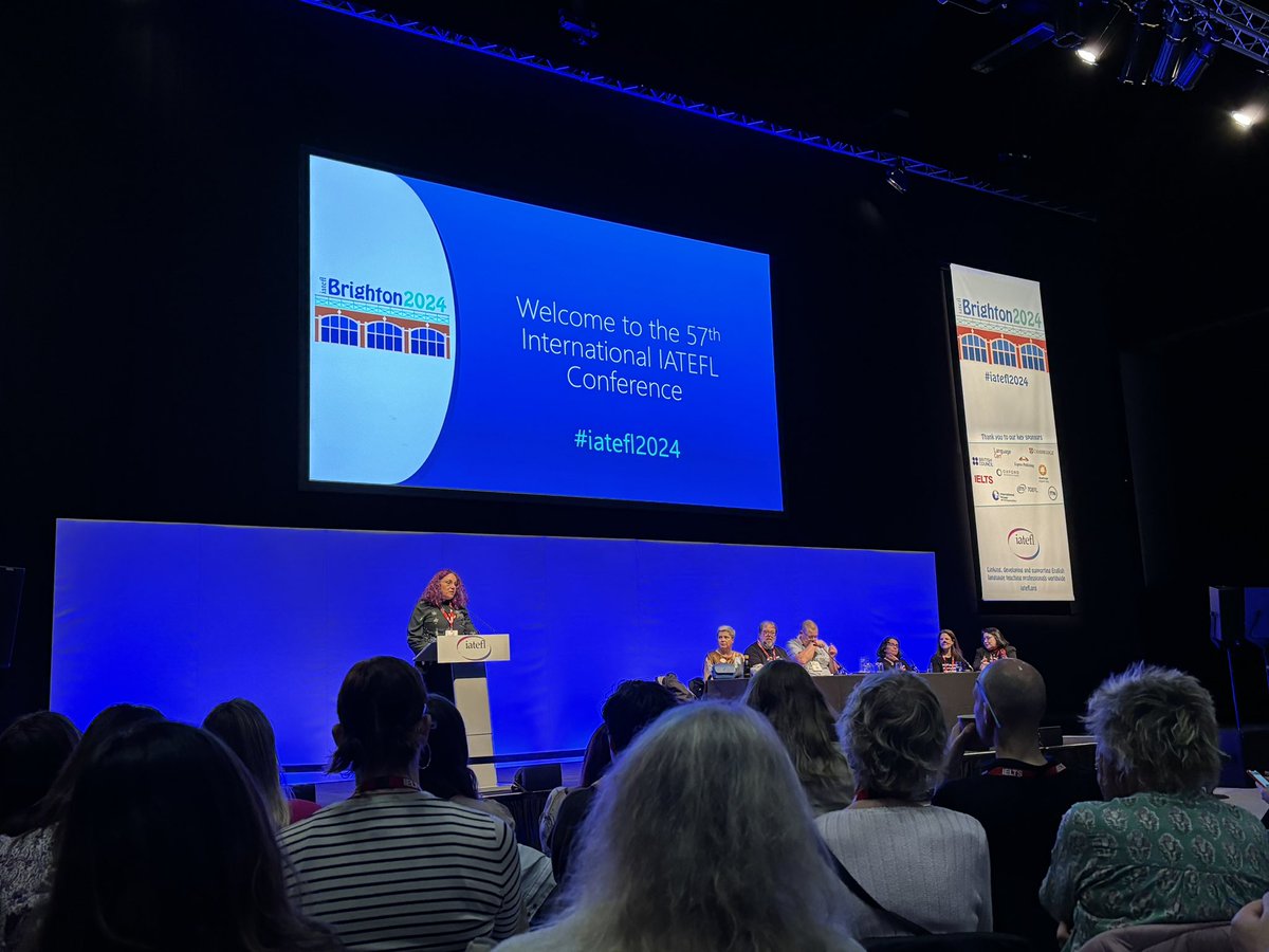 Day 1 of main #iatefl24 conference and an interesting plenary session from the committee and trustees #esol #efl #elt with @PaulSceeny_AdEd @NATECLA .