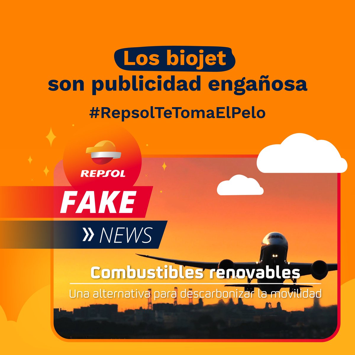 🦄 #RepsolTeTomaElPelo al hablar de biojet. 💫

Ocultan a las consumidoras los impactos que provoca la producción del aceite de palma usados en sus biocombustibles para la aviación (biojet), causante de deforestación. 🔥

👉🏾ecologistasenaccion.org/repsol-te-toma…

#DenunciamosARepsol