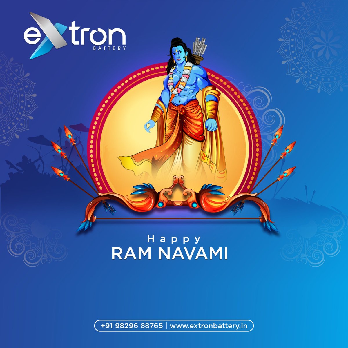 extronbattery's tweet photo. May the divine teachings of Lord Rama inspire us to walk the path of righteousness. 
Happy Ram Navami from Extron!

#RamNavami #happyramnavami #RamNavami2024 #RamNavamiCelebration #jayshreeram #extronbattery #batteryindustry #batterybusiness #india #dubaibattery #qatar #nigeria https://t.co/PY5mgPkMz0