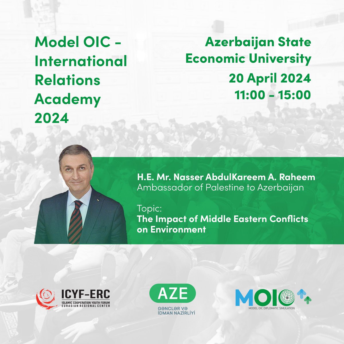 icyferc's tweet photo. 📢Dear friends,
We are pleased to share with you the first training session of the Model OIC – International Relations Academy 2024!
More:
🔗https://t.co/RCWFsih9oU
#youth #OIC #simulation #diplomacy #ModelOIC #MOIC #ModelOIC2024 #internationalrelations #Azerbaijan https://t.co/S4Rp3YbASL