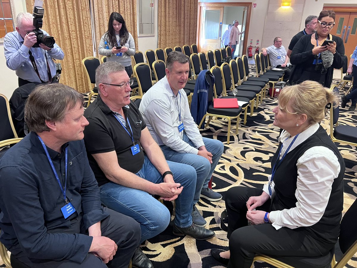 Sharon Graham - General Secretary @UniteSharon speaking with delegates ahead of Day 2 of the Seventh Irish Policy Conference in Malahide #uniteipc24