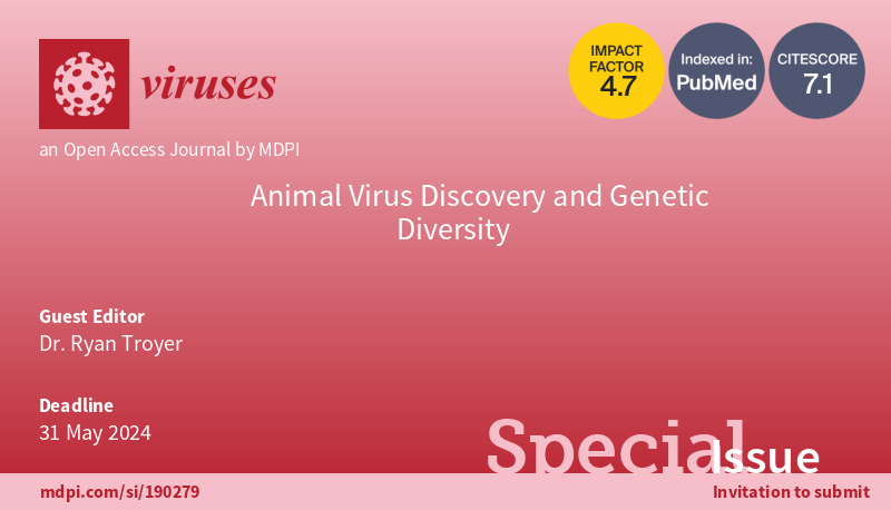 📢Dive into our new special issue ❕

Investigate the vital role of animal virus genetic diversity at all levels – from individual hosts to ecosystems.  ⚡️Submit your original research and reviews now!Details here: t.ly/fCorV

#Genetics #animal #Virus