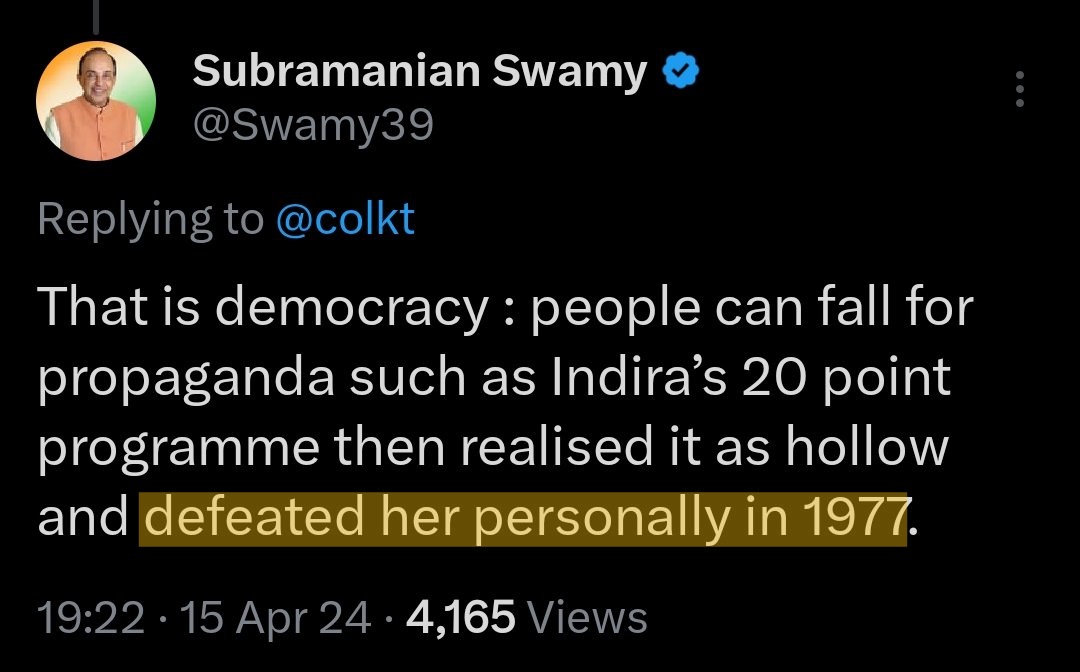 Poor Late Raj Narain ji must be cursing this #CreditChor in his grave. He won a electoral malpractice case against #IndiraGandhi which led to her disqualification and she imposed Emergency. In 1977 he defeated her. But #VishaNari defeated her personally in 1977 😂😂😂