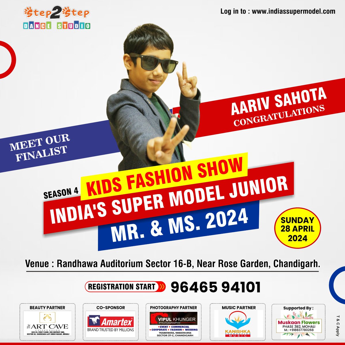 IndiasSuperModl's tweet photo. Welcome to the Grand Finale!
"Aariv Sahota"
India's Super Model Junior Mr. & Ms. 2024 || Biggest Kids Fashion Show || Season 4 || Chandigarh.
📲 Register Now: 9646594101
#indiassupermodeljunior2024 #indiafashionshow2024 #Season4 #SuperModelJunior #Step2StepDanceStudio https://t.co/n1so75VYOH