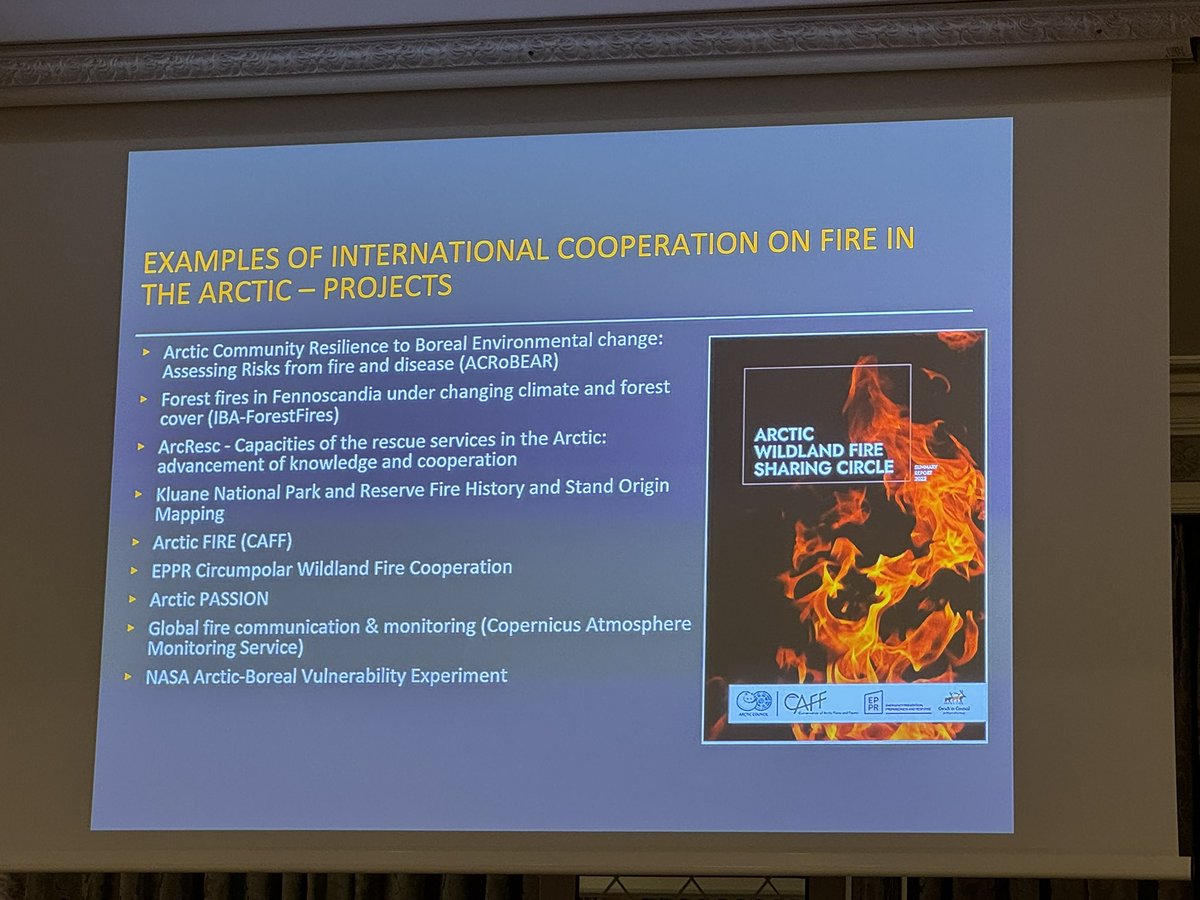 Excellent keynote from @DinjiiZhuh @GwichinCouncil at #fbf2024 covering many aspects of climate change, emissions & #wildfires in the #Arctic + examples of international cooperation @IAWF