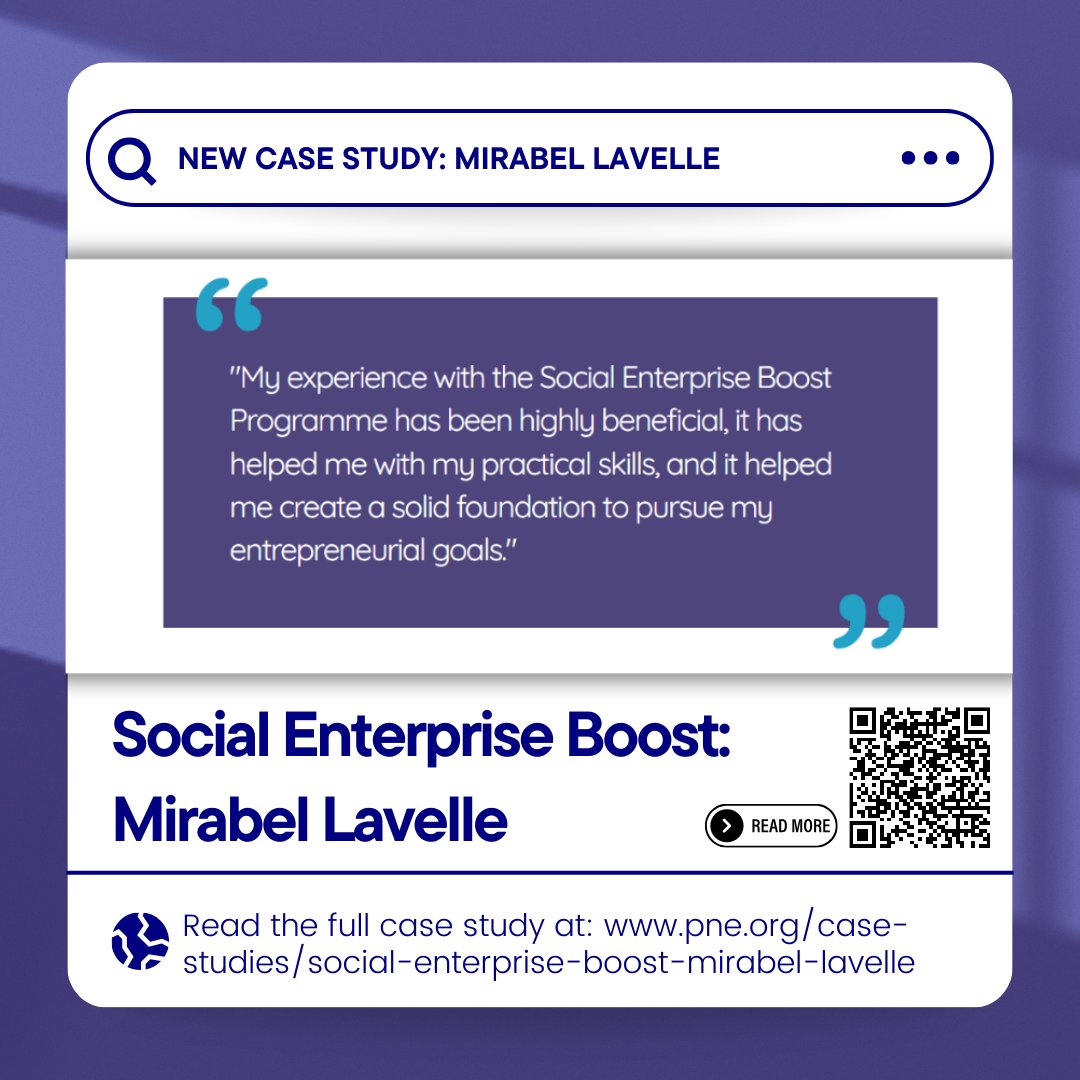 🔔Have you read our success story from: Mirabel Lavelle highlighting her business as part of our #SocialEnterpriseBoost here: pne.org/case-studies

Want to learn more & how the project can support your social business? pne.org/social-enterpr…

#PNE @Mirabel20287342